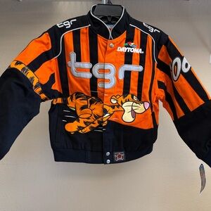 JH DESIGN TIGGER JACKET EMBROIDERED DENIM DISNEY NASCAR DAYTONA 500 - YXL